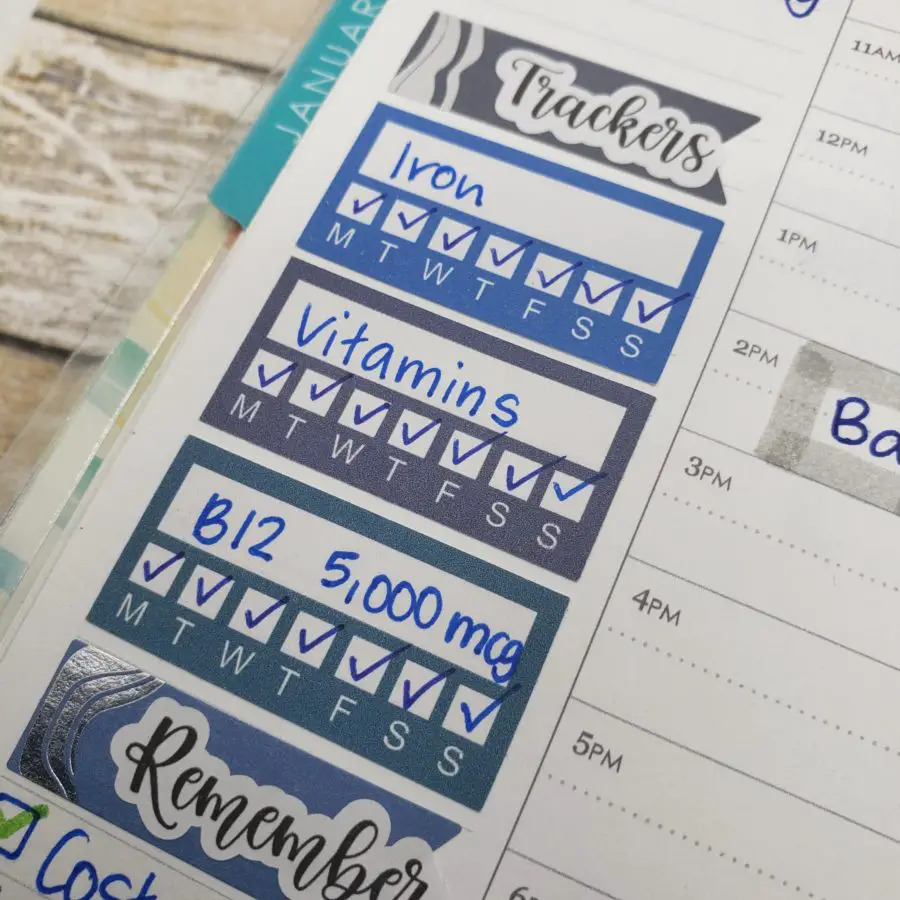 Printable Habit Tracker Stickers for your Planner