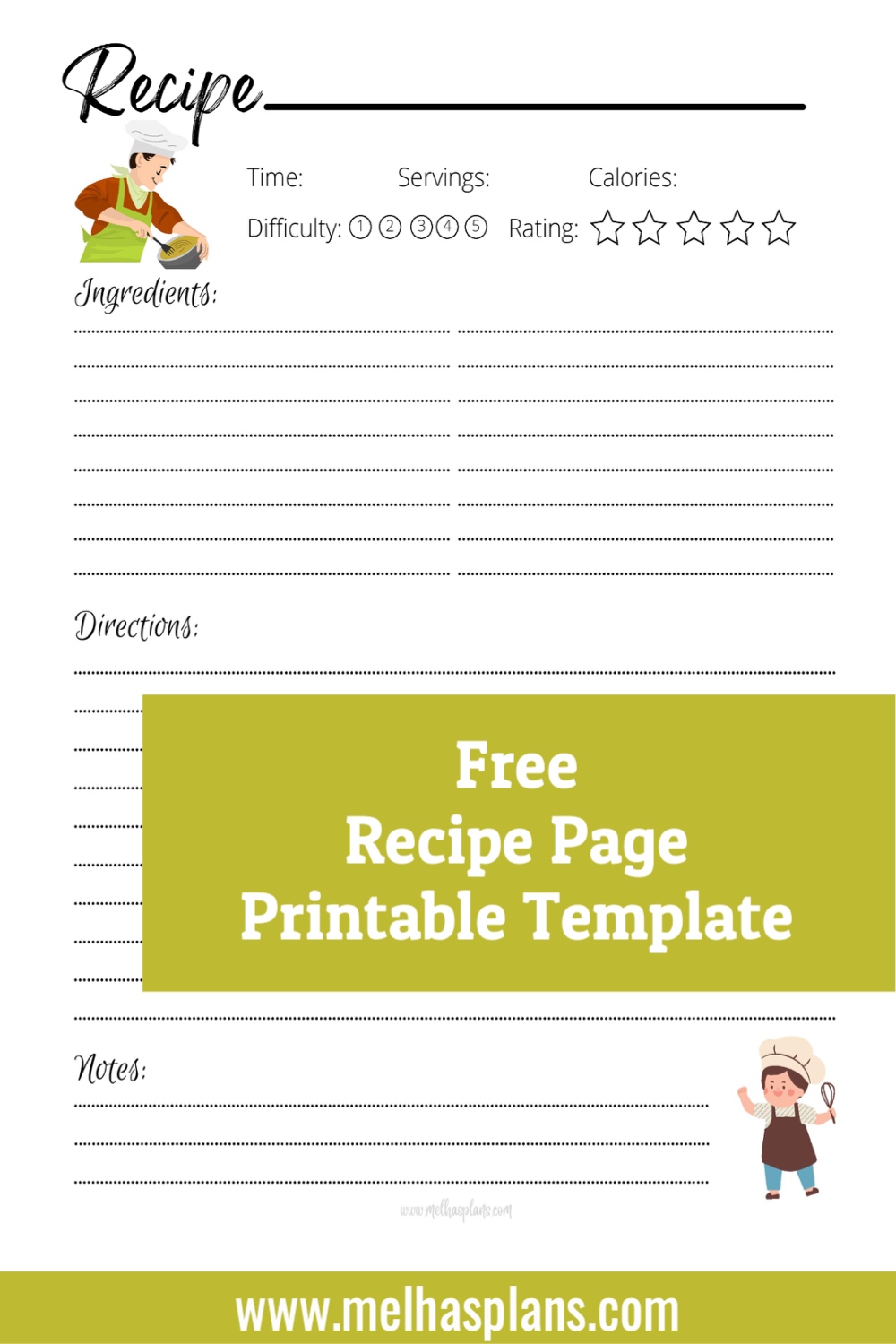 Recipe Printable