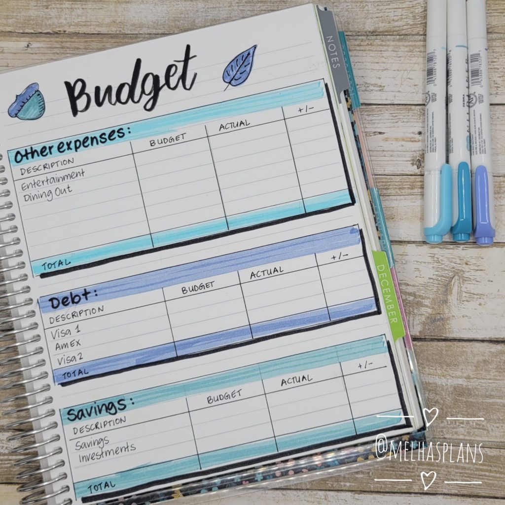 Budget Layout