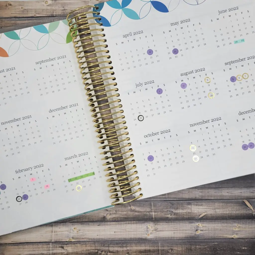 Planner Yearly Overview