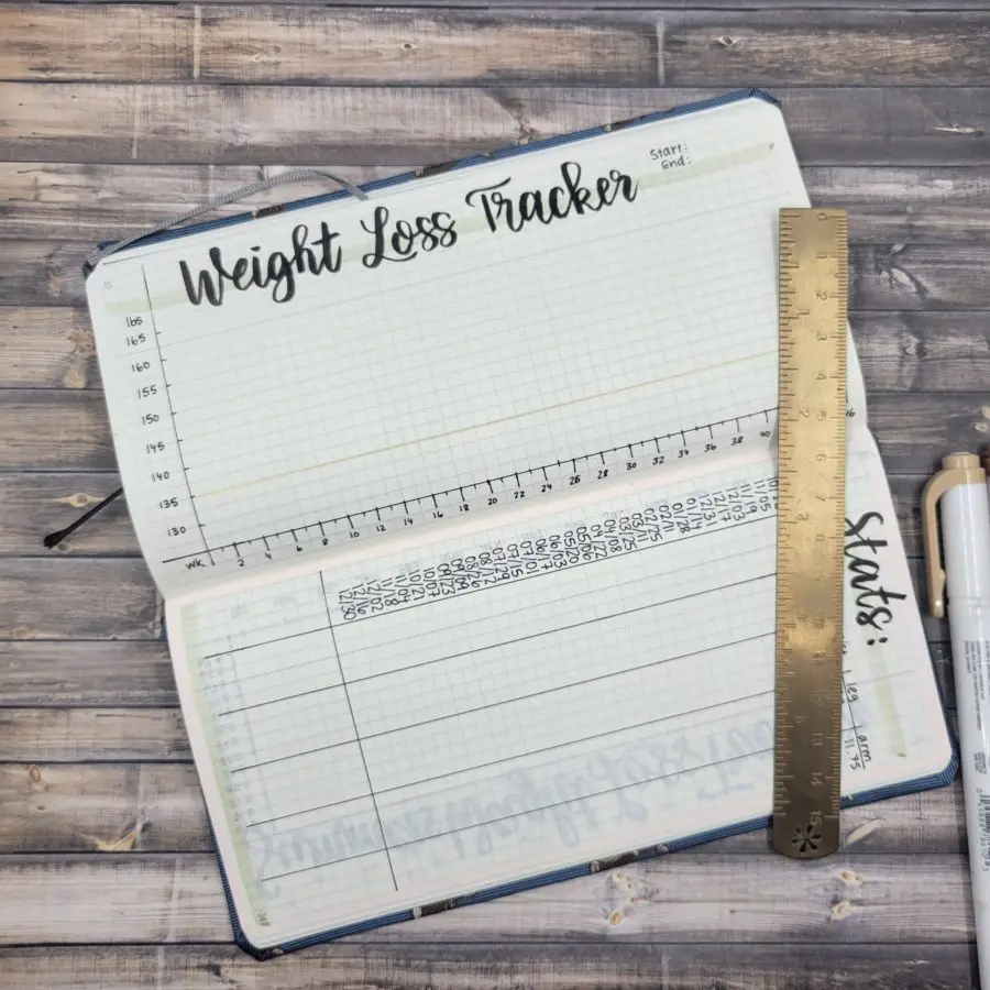 Hobonichi Weight Loss Tracker